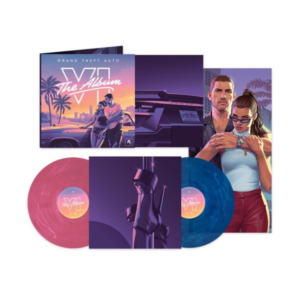 Grand Theft Auto VI: The Album - Vinyl Indie Pink & White / Blue & White edition